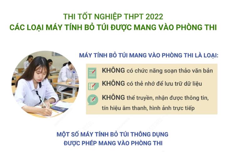 Thi tốt nghiệp THPT 2022: Các loại máy tính bỏ túi được mang vào phòng thi